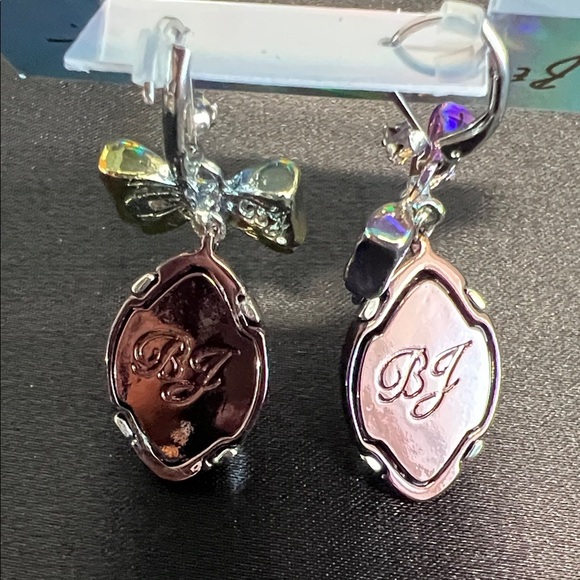 Betsey Johnson | Iridescent Bow Football 🏈 Earrings - Picture 7 of 10